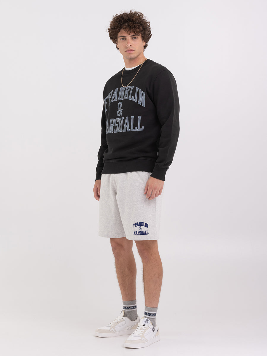 Sweatshirt with arch letter logo print