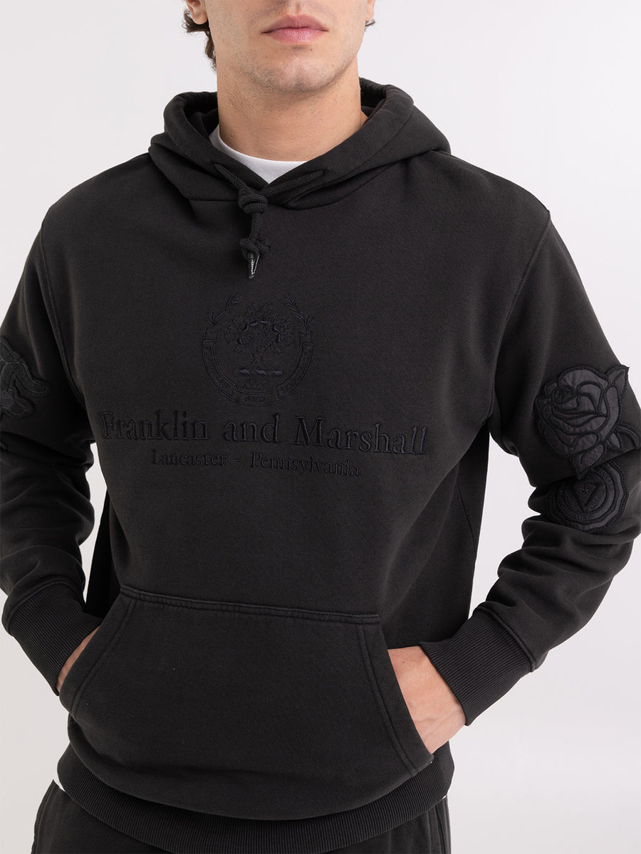 Hoodie with appliques