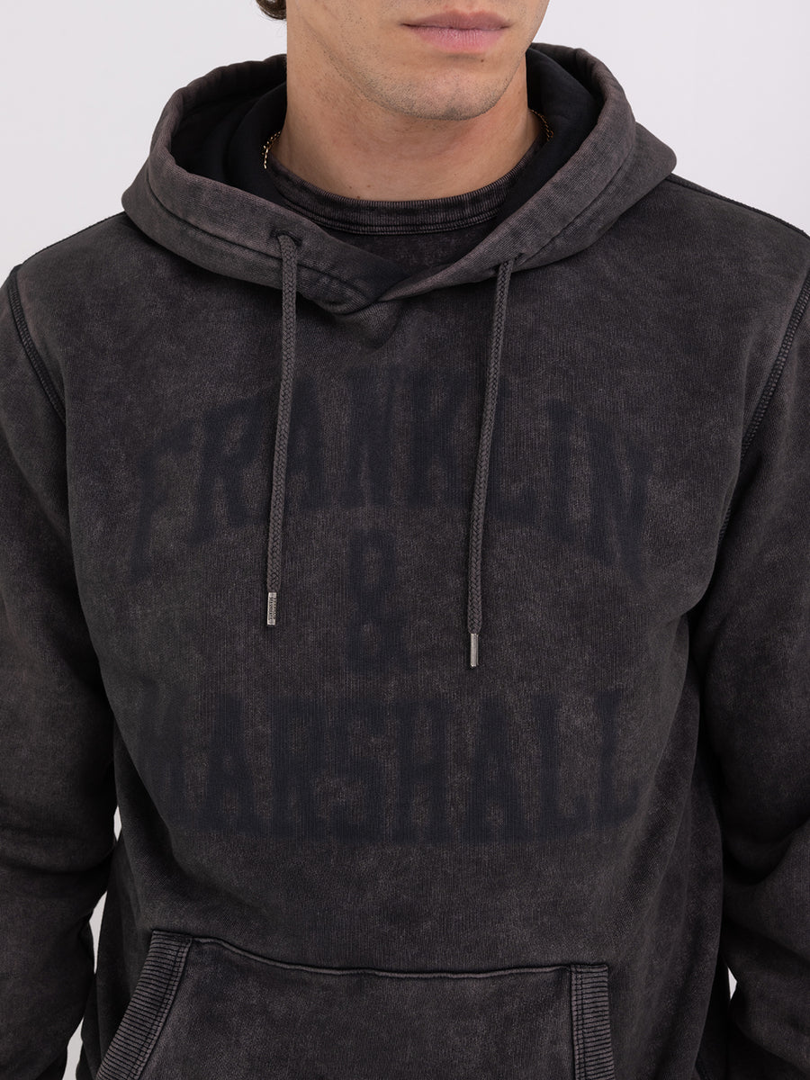 Marble wash sweatshirt with arch letter print