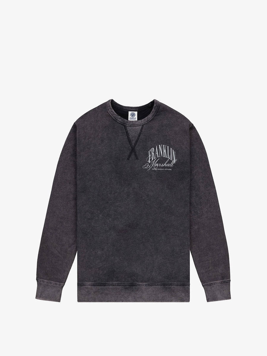 Sweatshirt with V detail on the collar and lettering logo print