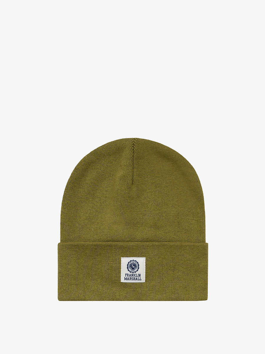 Beanie with turn-up and Crest logo
