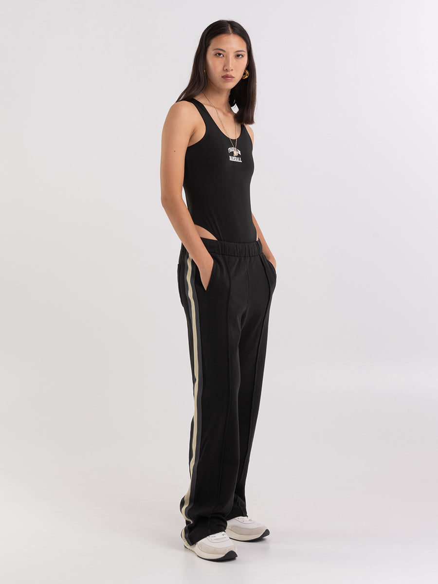Wide leg jogger trousers with roller party logo print