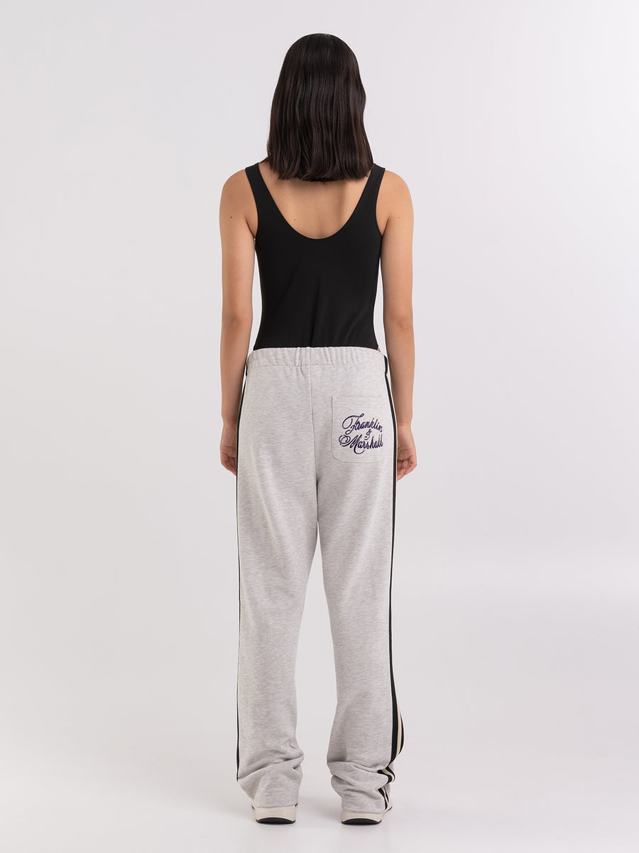 Wide leg jogger trousers with roller party logo print