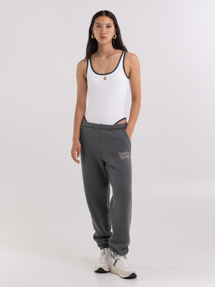Jogger trousers with sporting club logo embroidery