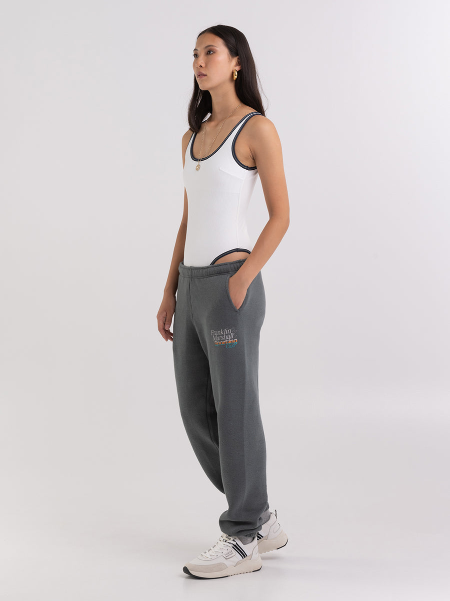 Jogger trousers with sporting club logo embroidery