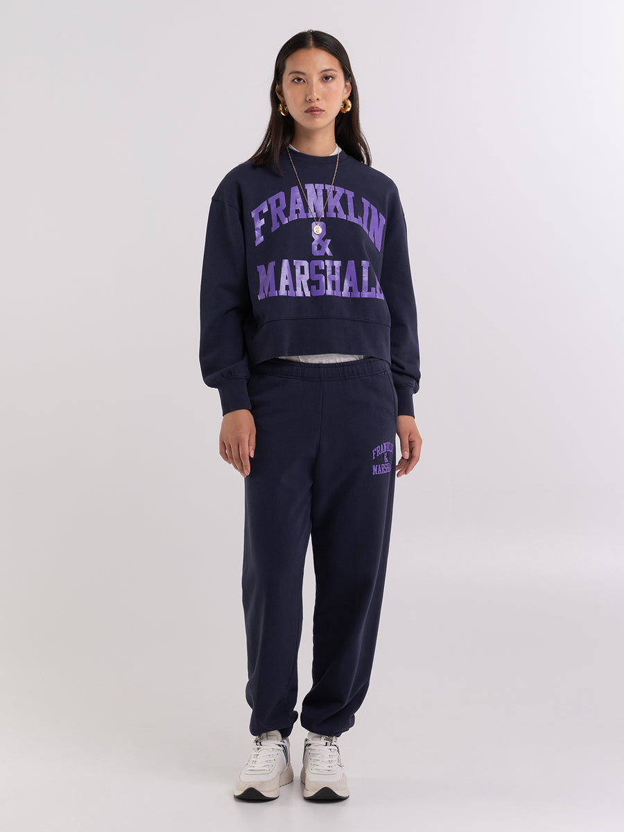 Oversized sweatshirt with arch letter logo print