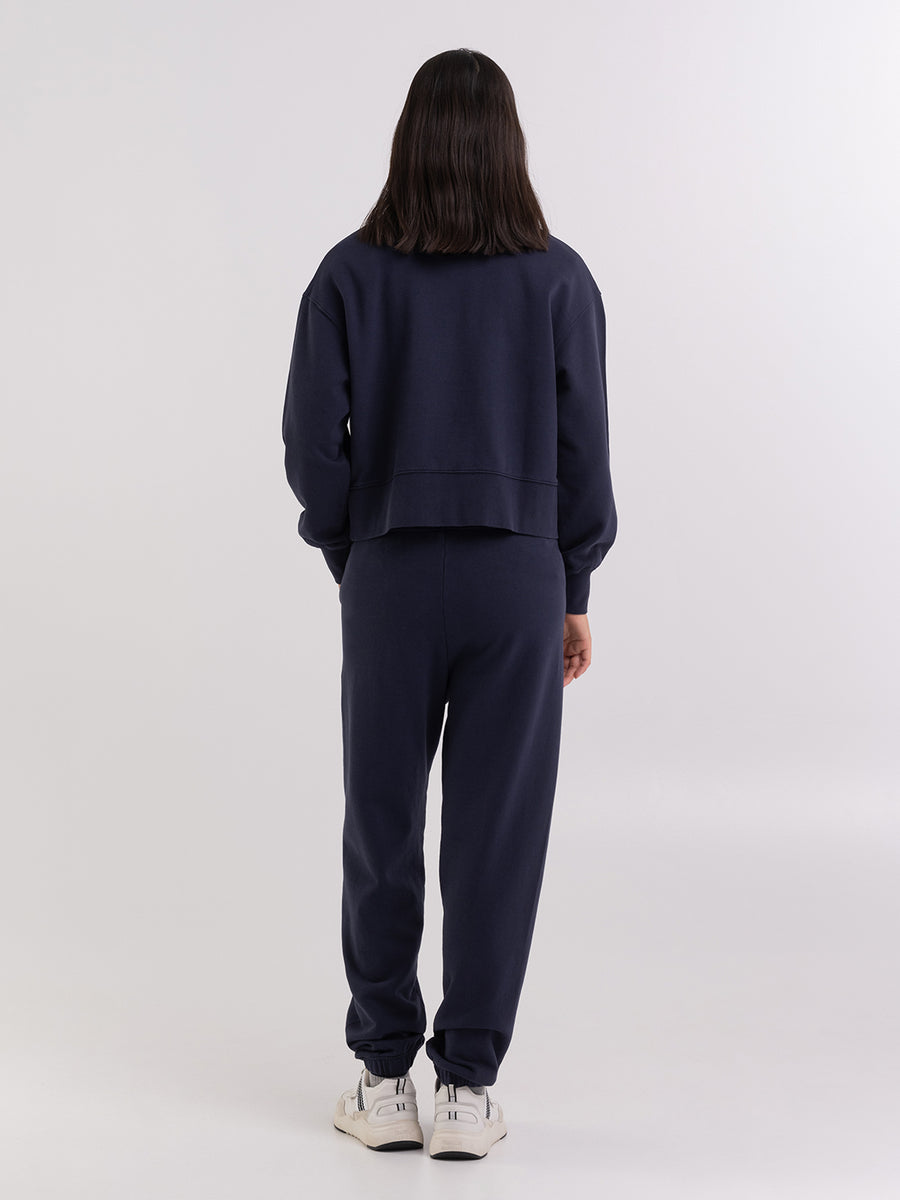 Oversized sweatshirt with arch letter logo print