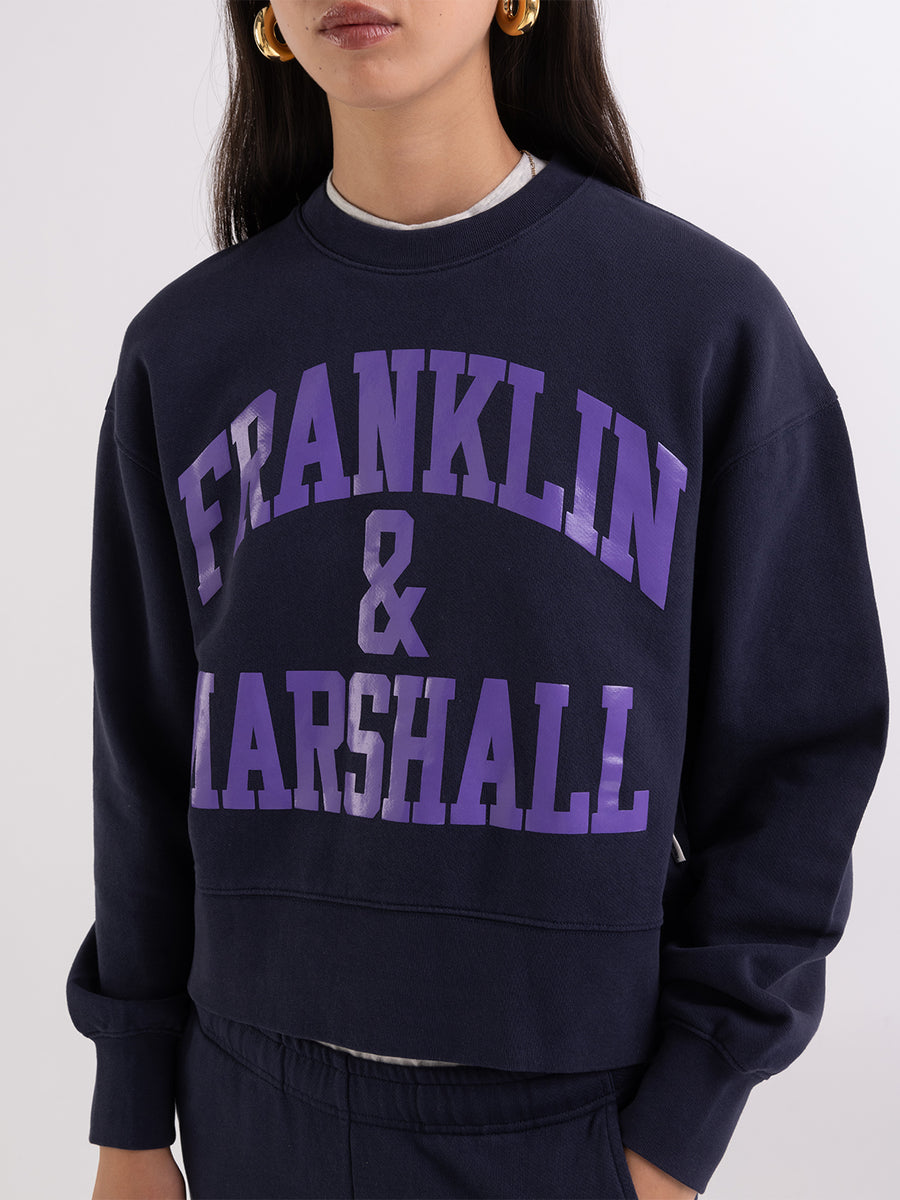 Oversized sweatshirt with arch letter logo print