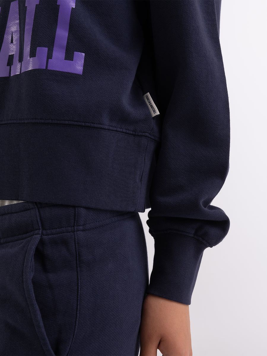 Oversized sweatshirt with arch letter logo print