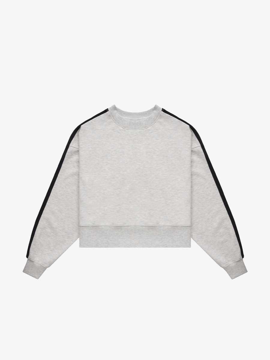 Crewneck sweatshirt with roller party logo print
