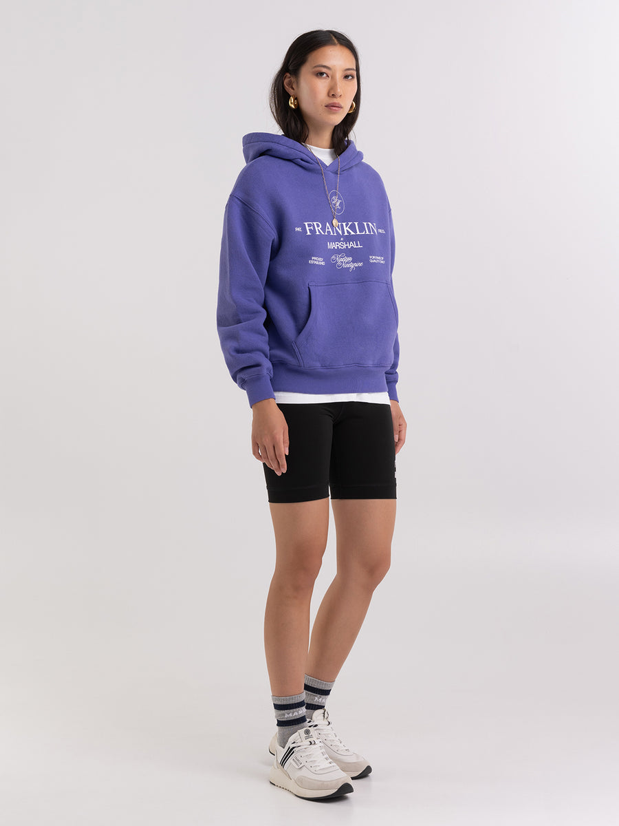 Oversized hoodie with lettering logo print
