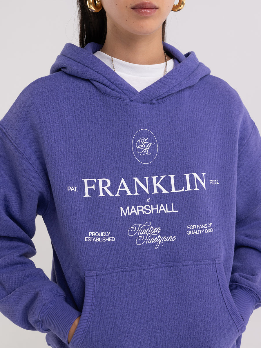 Oversized hoodie with lettering logo print