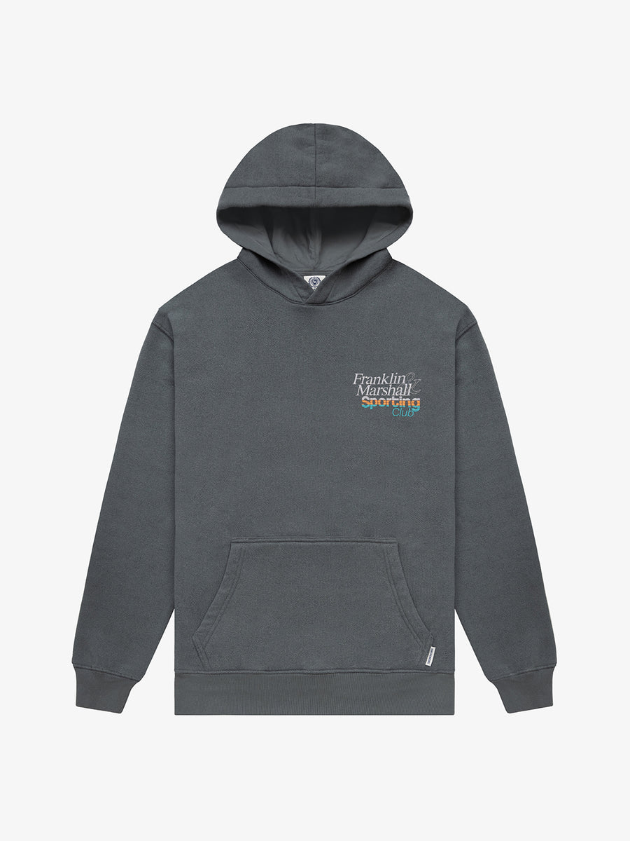 Hoodie with sporting club logo embroidery