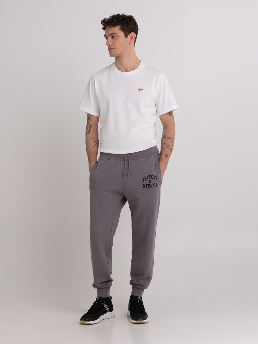 Agender jogger trousers with Arch letter embroidery