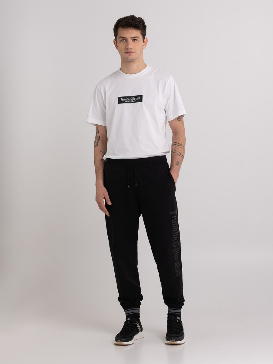 Organic cotton jogger trousers with Alumni logo print