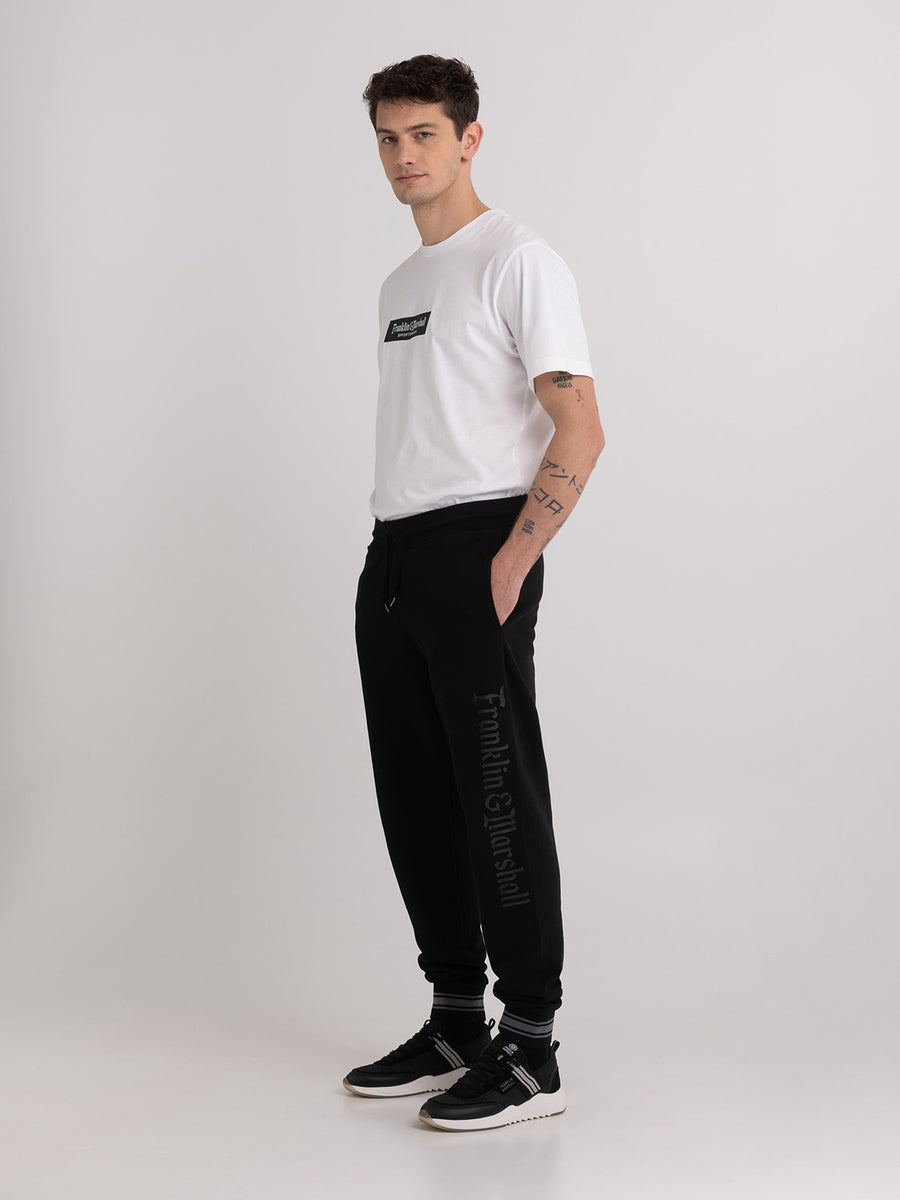 Organic cotton jogger trousers with Alumni logo print