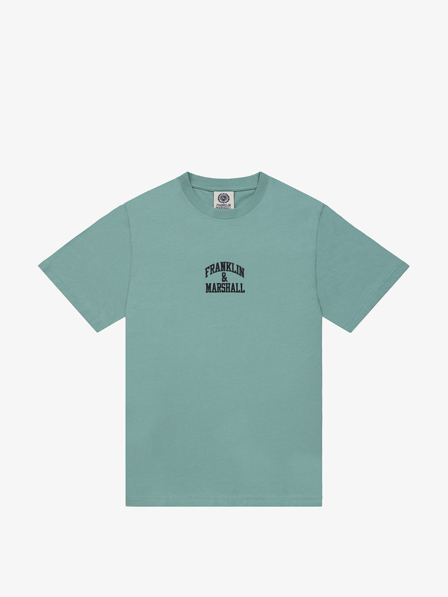 Jersey t-shirt with arch letter print