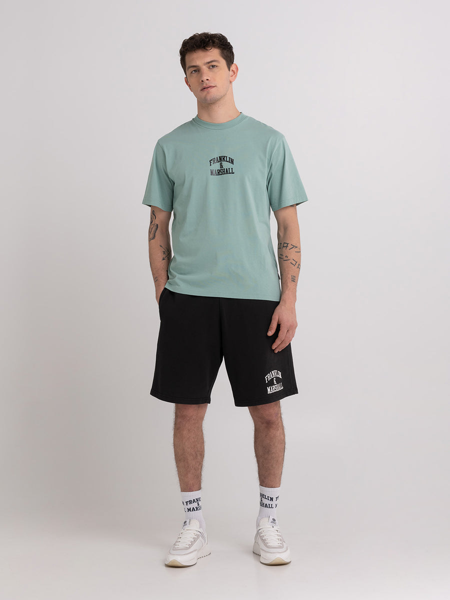 Jersey t-shirt with arch letter print