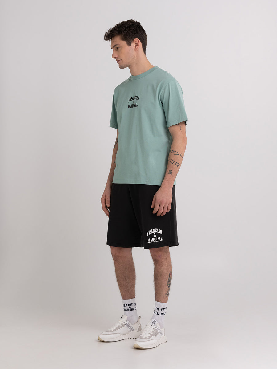 Jersey t-shirt with arch letter print
