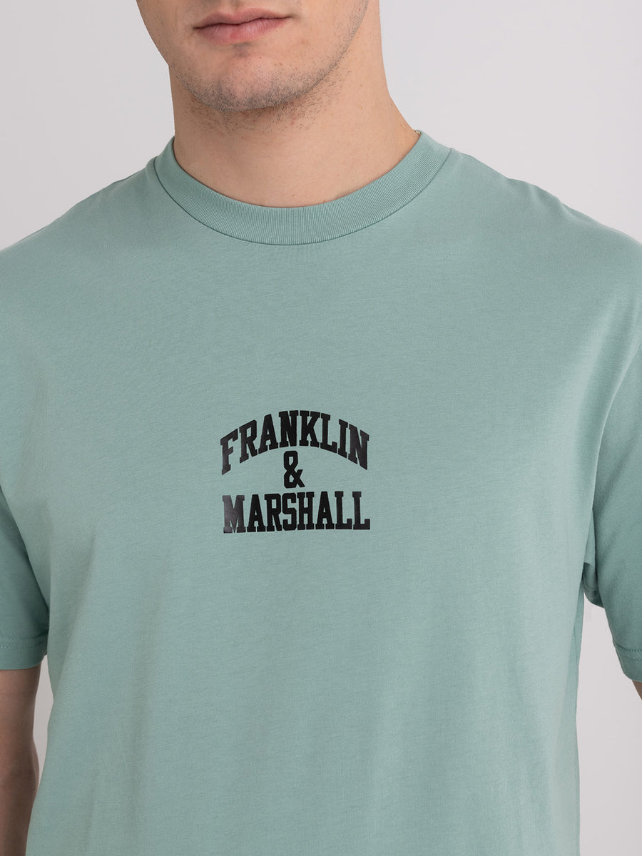 Jersey t-shirt with arch letter print