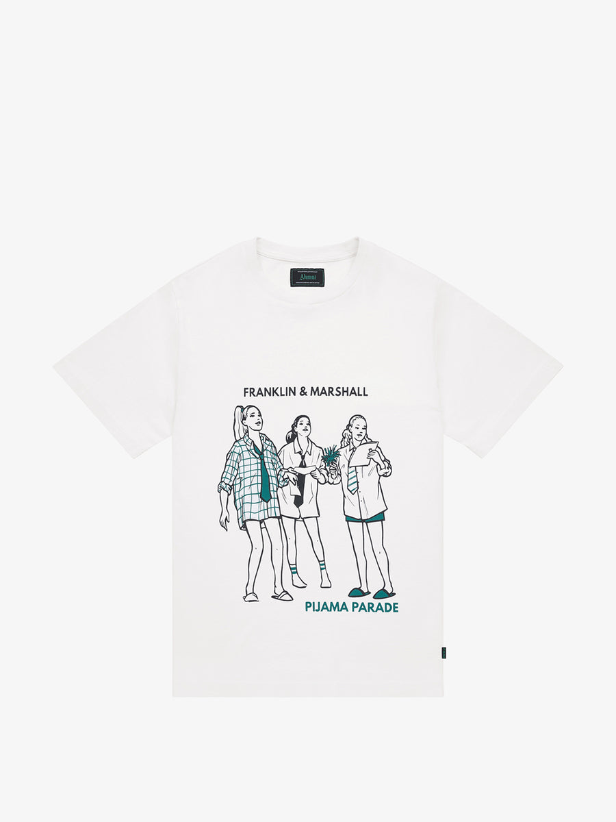 Organic cotton t-shirt with Pijama Parade Alumni print