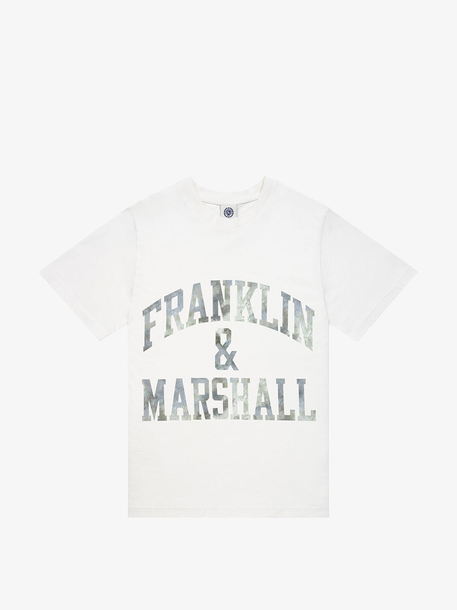 Agender t-shirt with arch letter logo print