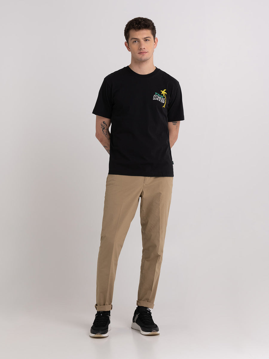 Organic cotton t-shirt with Fitness Club Gym Alumni print