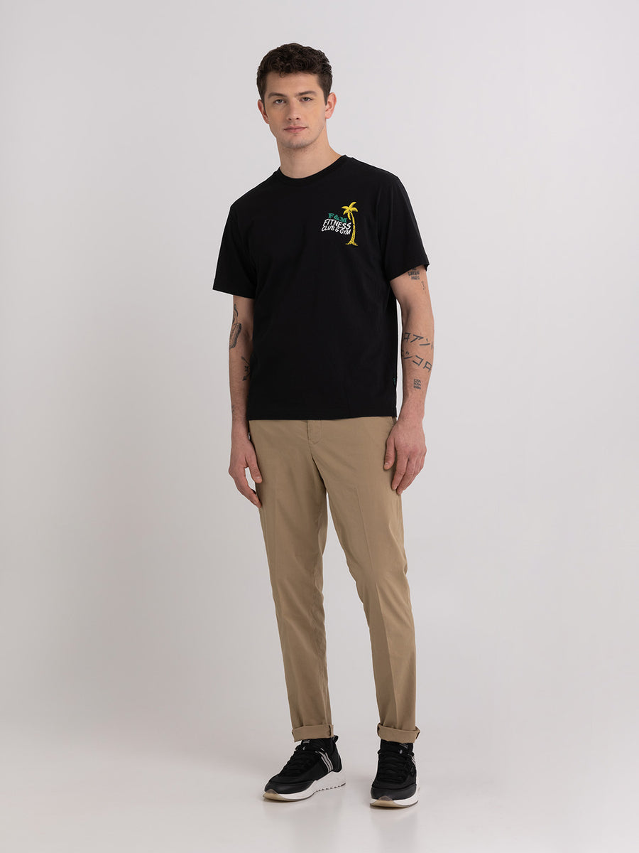 Organic cotton t-shirt with Fitness Club Gym Alumni print