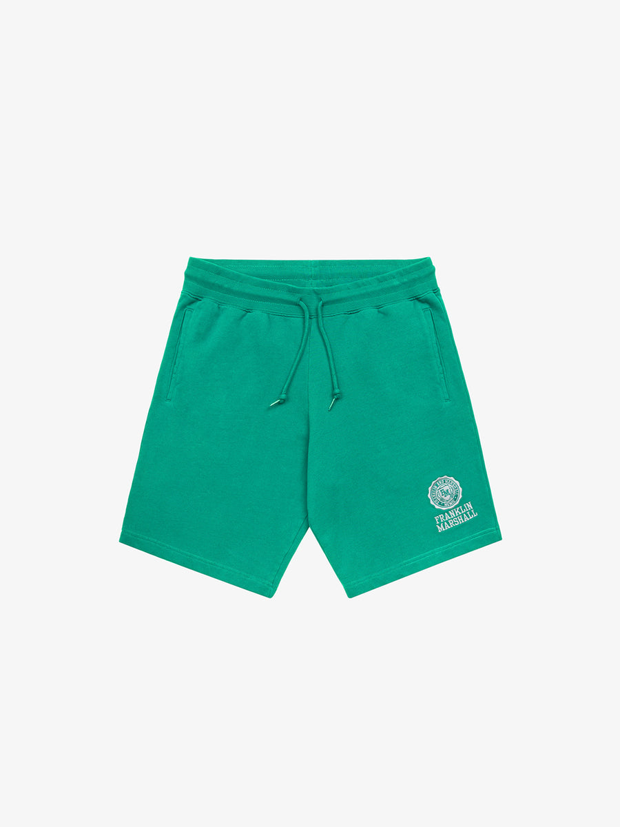 Agender fleece shorts with Crest logo embroidery