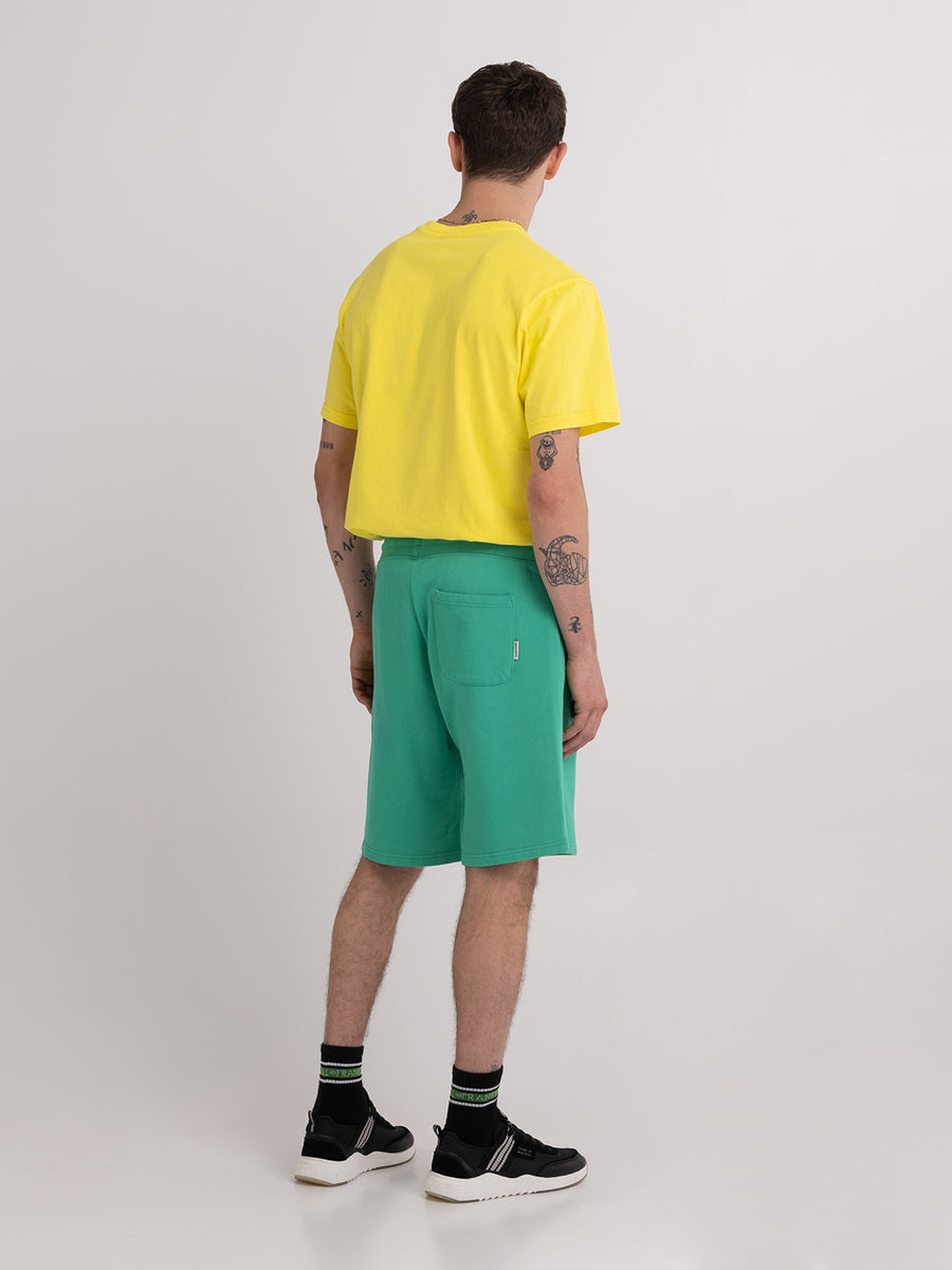Agender fleece shorts with Crest logo embroidery