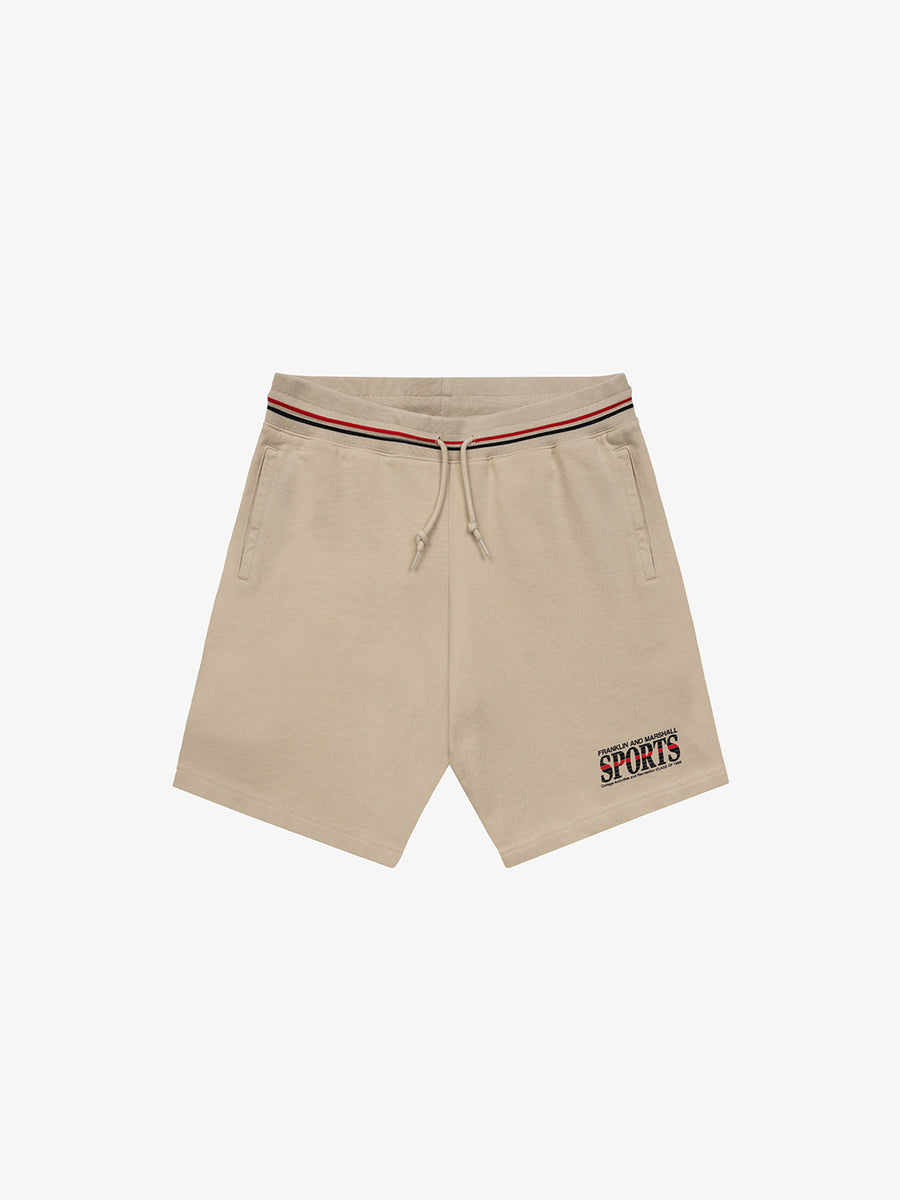Fleece shorts with Sports print