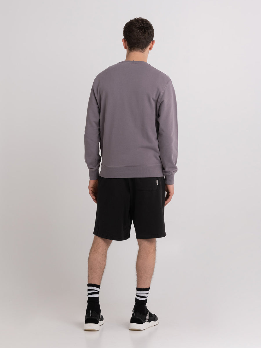 Crewneck sweatshirt with arch letter logo print