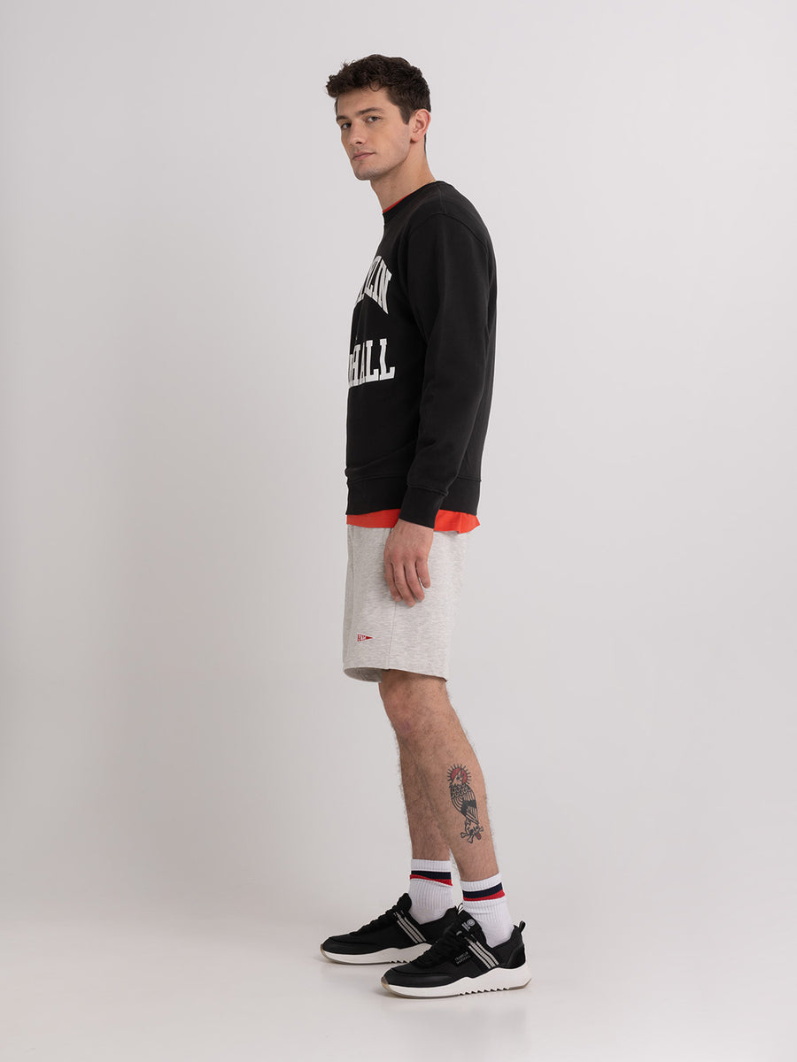 Crewneck sweatshirt with arch letter logo print