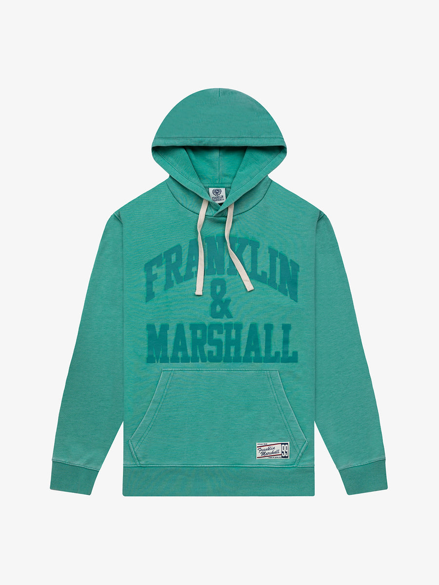 Burn out sweatshirt with arch letter logo print