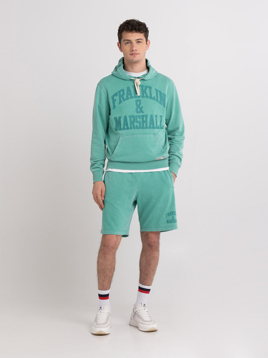Burn out sweatshirt with arch letter logo print