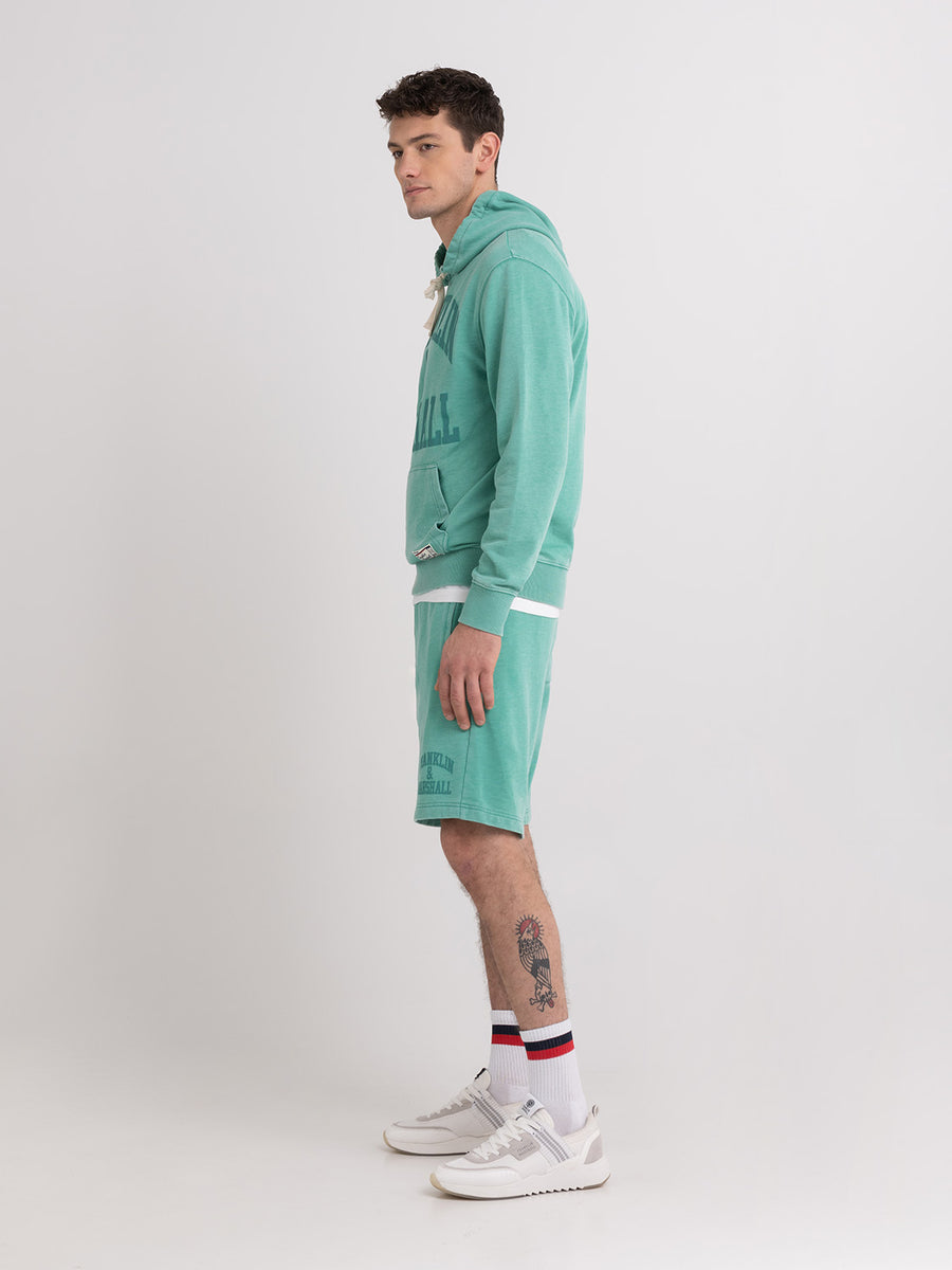 Burn out sweatshirt with arch letter logo print