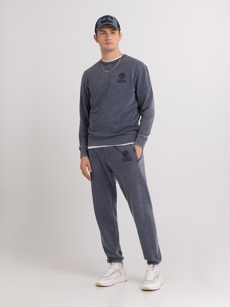 Burn out sweatshirt with Crest logo embroidery