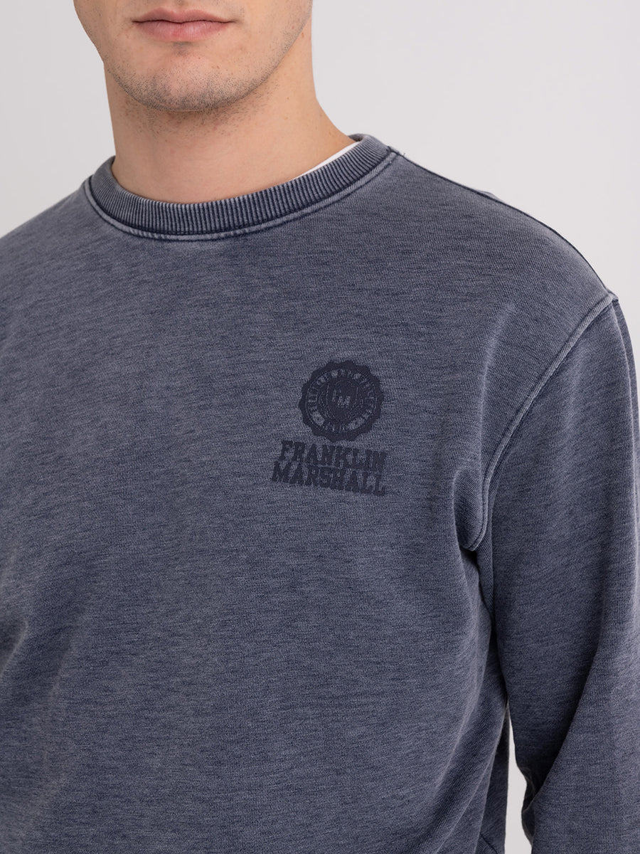 Burn out sweatshirt with Crest logo embroidery