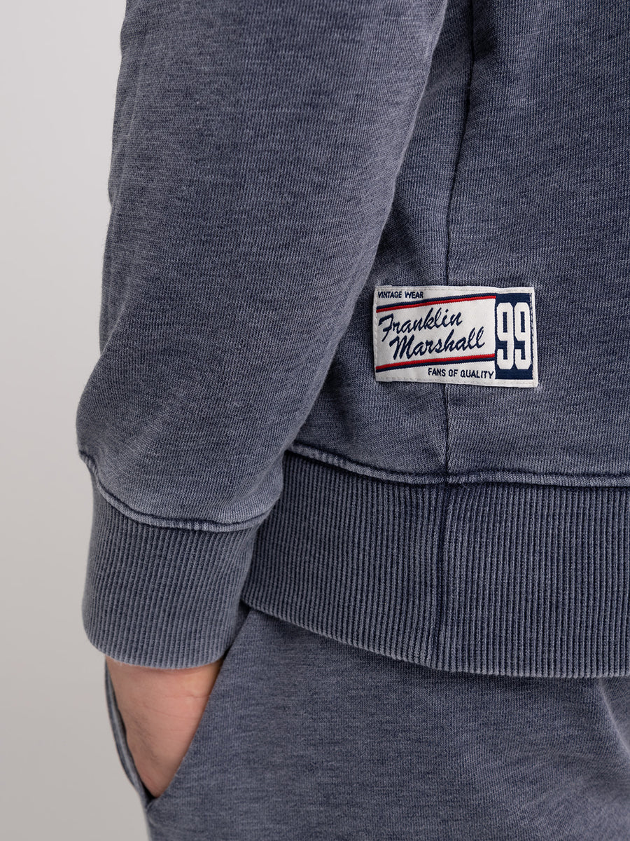 Burn out sweatshirt with Crest logo embroidery