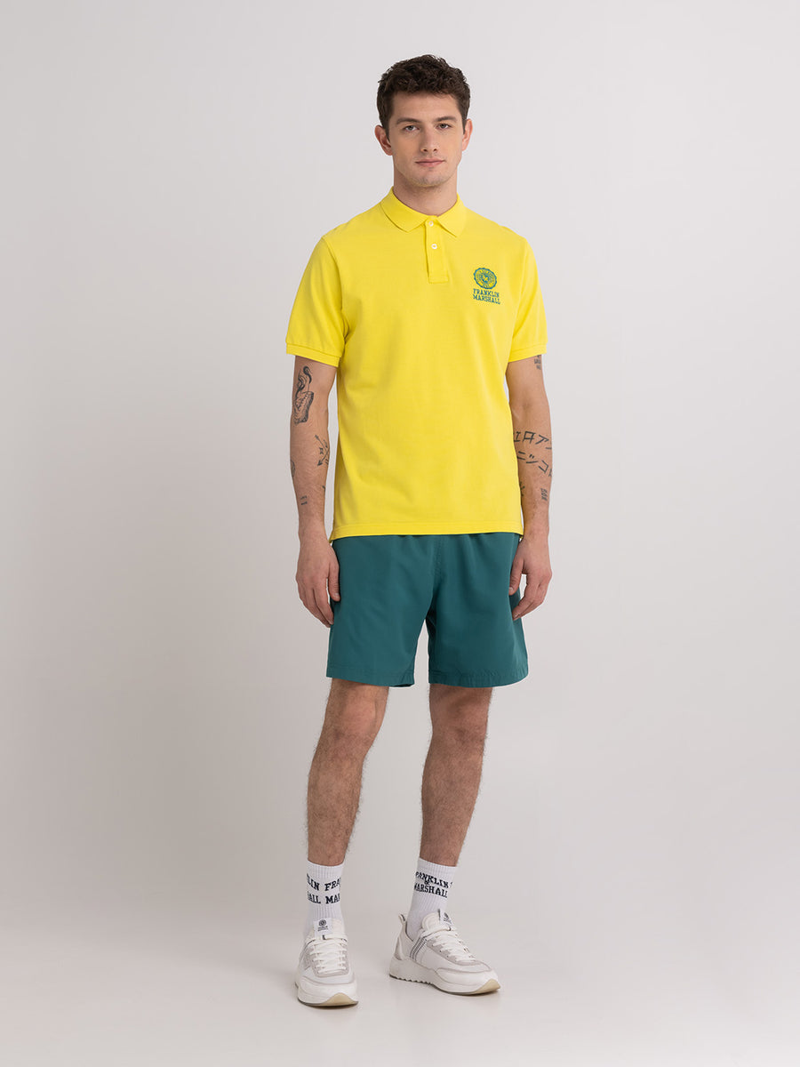 Polo shirt in piquè cotton with Crest logo embroidery