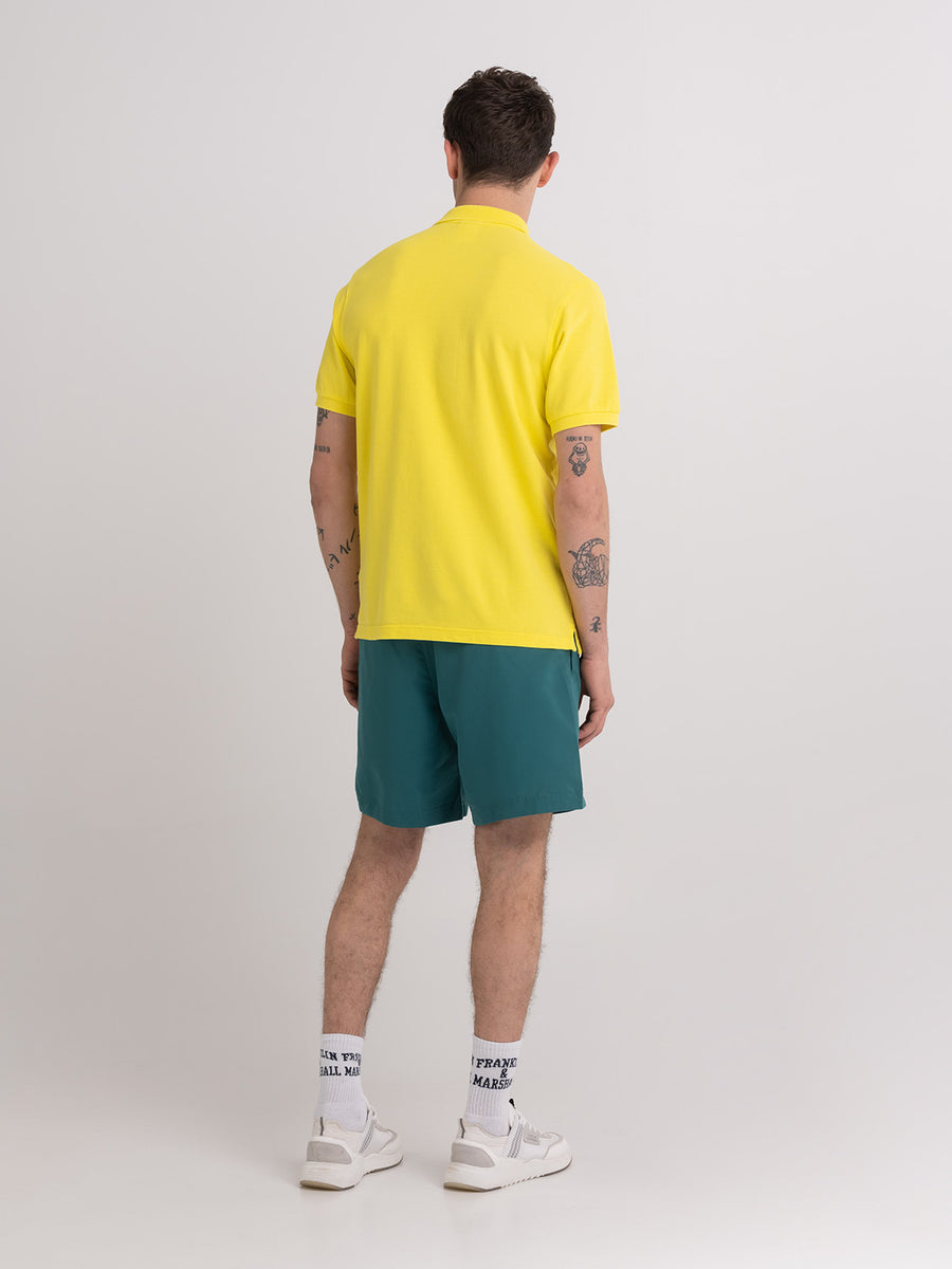 Polo shirt in piquè cotton with Crest logo embroidery