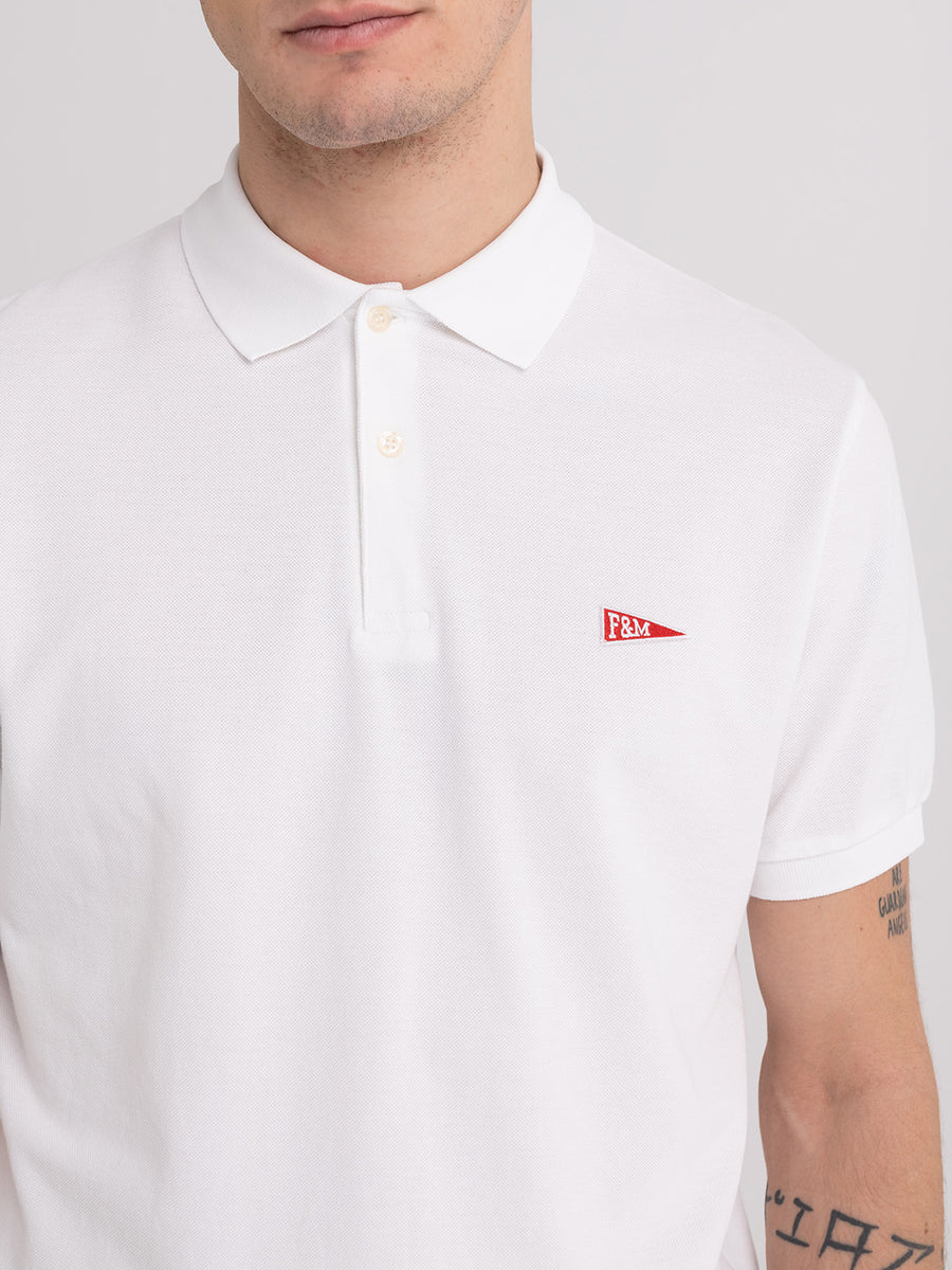 Polo shirt in piqué cotton with Pennant patch
