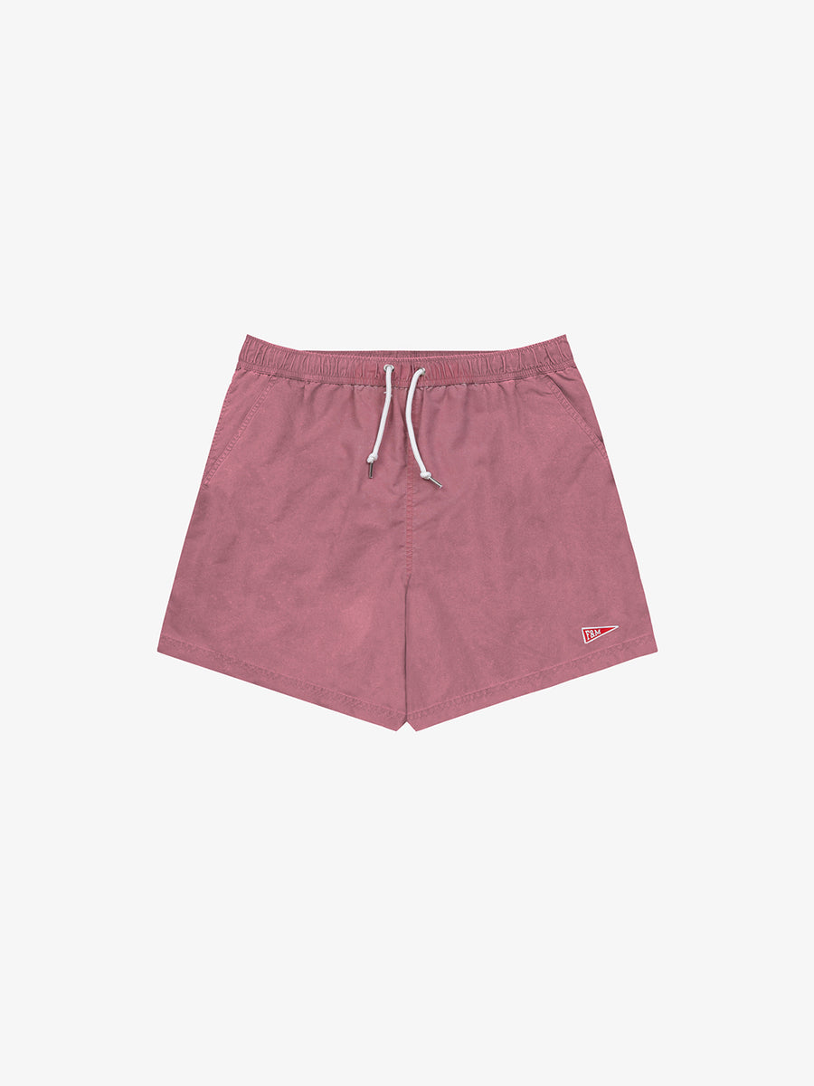 Shaded-off recycled nylon swimming trunks with Pennant patch