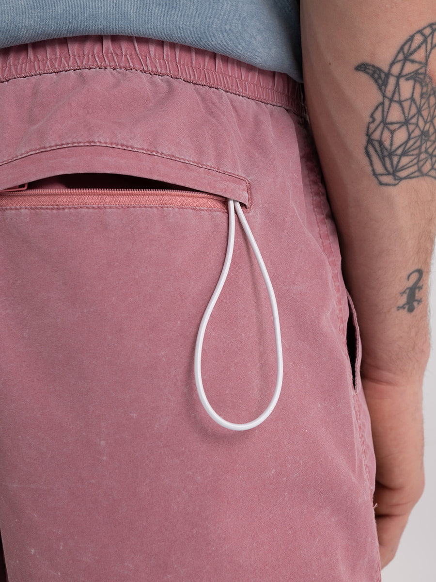 Shaded-off recycled nylon swimming trunks with Pennant patch