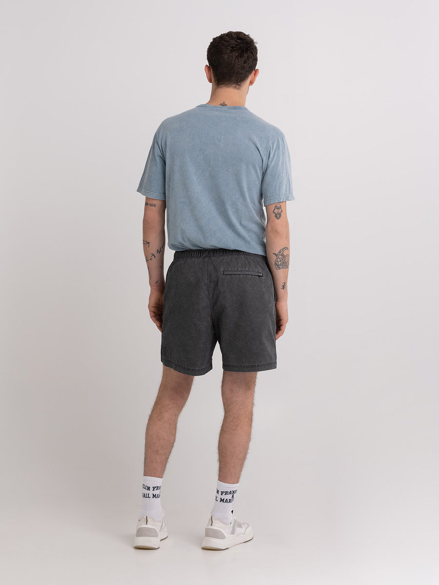 Shaded-off recycled nylon swimming trunks with Pennant patch