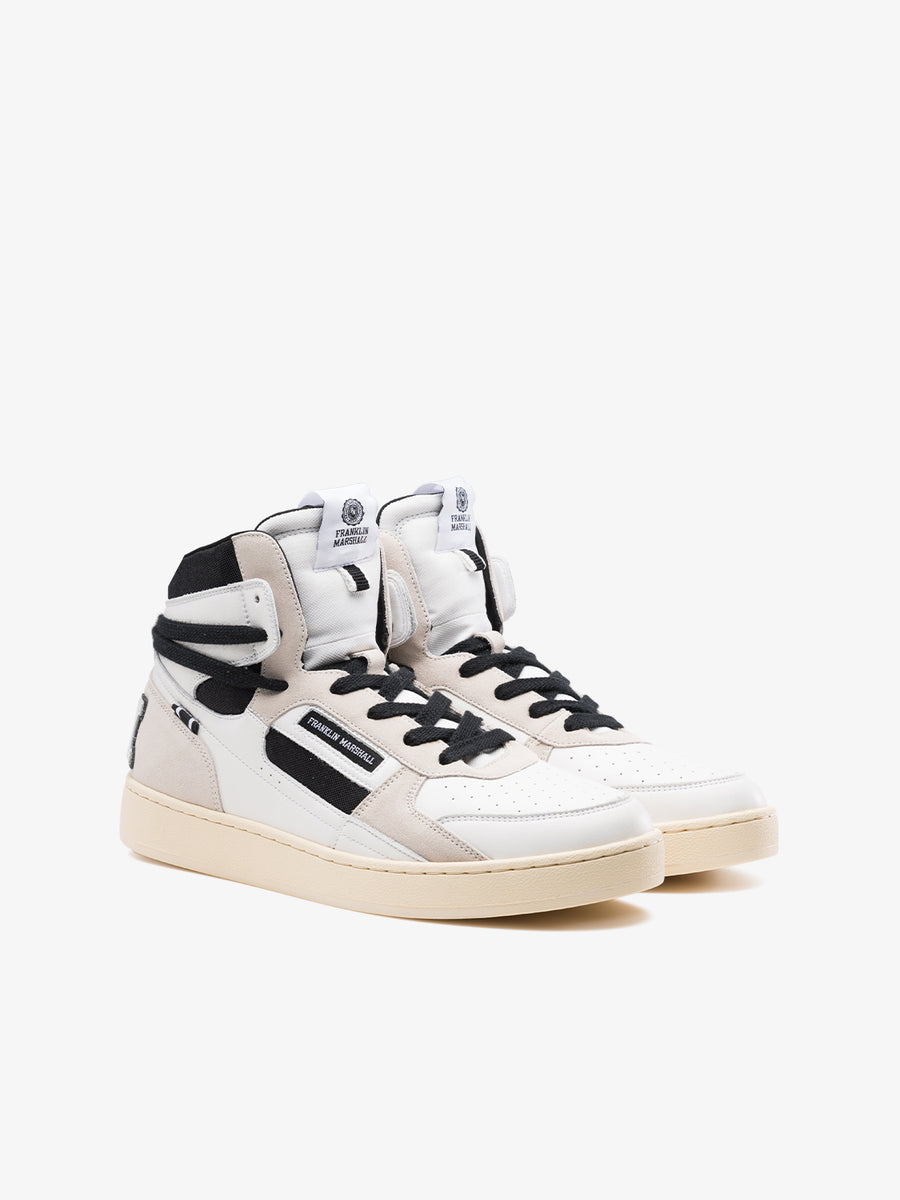 THETA COLLEGE men's mid-cut leather lace-up sneakers
