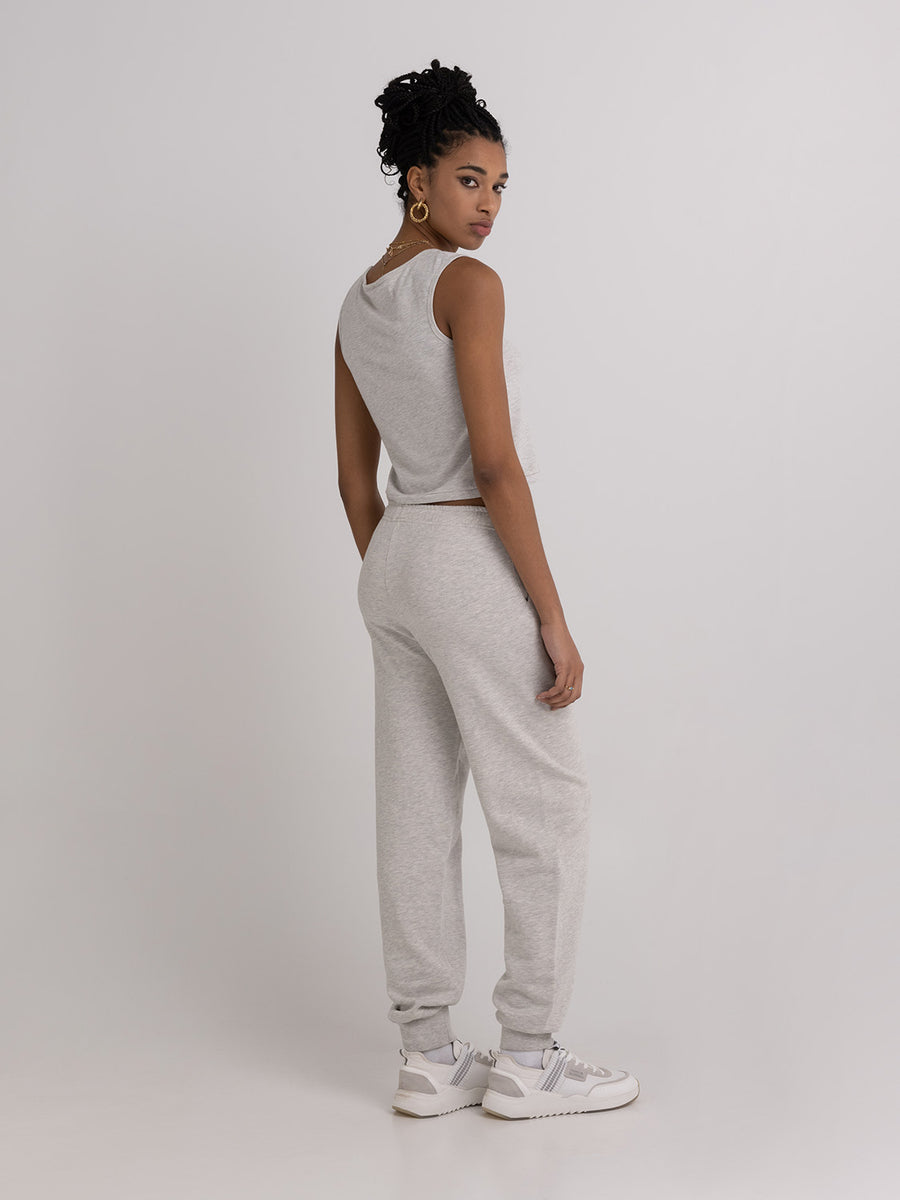 Jogger trousers with arch letter logo embroidery