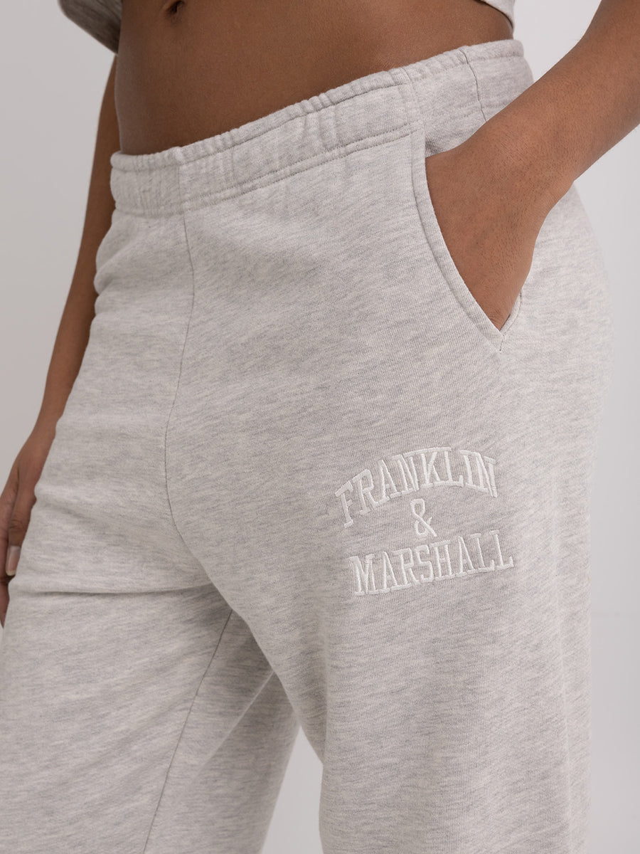 Jogger trousers with arch letter logo embroidery