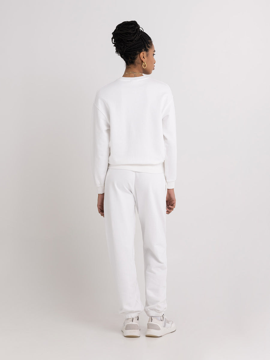 Jogger trousers with college logo print