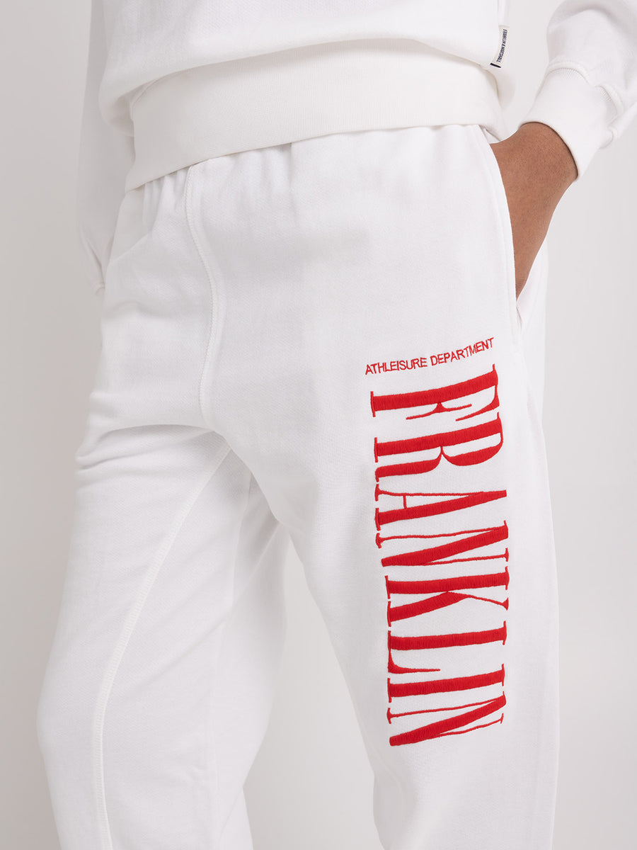 Jogger trousers with college logo print